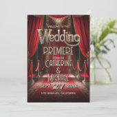 Hollywood-film Red Carpet Premiere Wedding Menu (Staand voorkant)