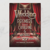 Hollywood-film Red Carpet Premiere Wedding Menu (Voorkant)