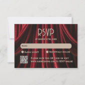 Hollywood-film Red Carpet Premiere Wedding RSVP Kaartje (Voorkant)