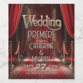 Hollywood-film Red Carpet Premiere Wedding Wijn Etiket (Enkel label)
