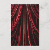 Hollywood-film Red Carpet Wedding Details Informatiekaartje (Achterkant)