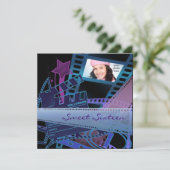 Hollywood-filmster Sweet 16 verjaardagsfeestje Kaart (Staand voorkant)