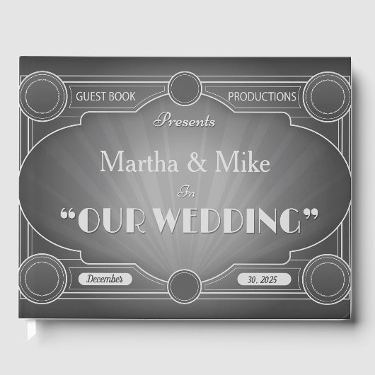  Hollywood-filmtitel Wedding Guest Book Gastenboek (Voorkant)