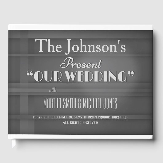Hollywood-filmtitel Wedding Guest Book Gastenboek (Voorkant)