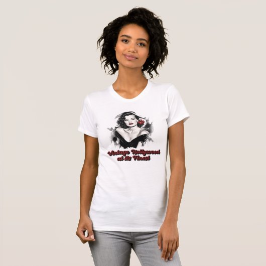 Hollywood-finste  retro-design t-shirt (Voorkant volledig)