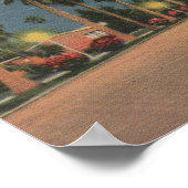 Hollywood, FL - Moonlight Uitzicht over Hollywood Poster (Hoek)