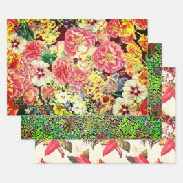 Hollywood Floral Botanical Sampler Inpakpapier Vel
