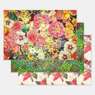 Hollywood Floral Botanical Sampler Inpakpapier Vel