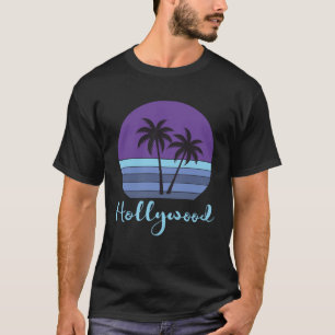 Hollywood Florida Beach Palm Tree Groep T-shirt