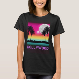Hollywood Florida Beach Retro Vakantie reis Matchi T-shirt