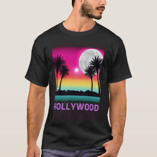 Hollywood Florida Beach Retro Vakantie reis Matchi T-shirt