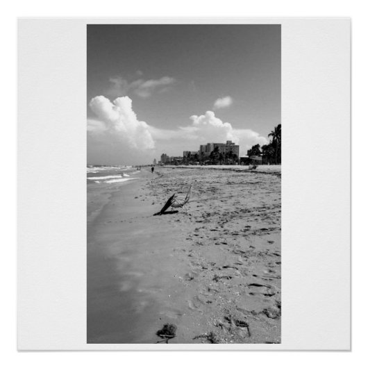 Hollywood Florida Beach Scene Poster (Voorkant)