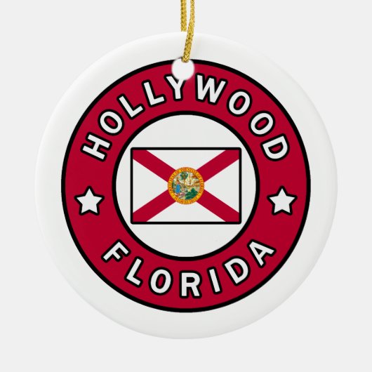 Hollywood Florida Keramisch Ornament (Voorkant)