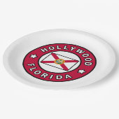 Hollywood Florida Papieren Bordje (Gekanteld)