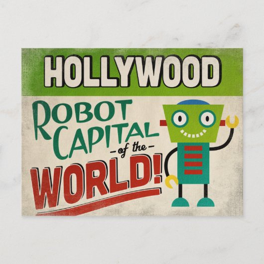Hollywood Florida Robot - Funny  Briefkaart (Voorkant)