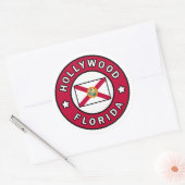 Hollywood Florida Ronde Sticker (Envelop)
