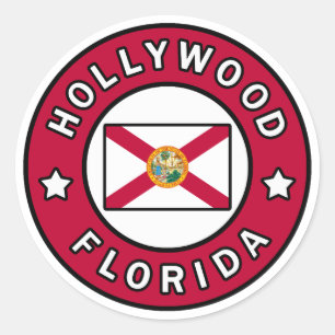 Hollywood Florida Ronde Sticker