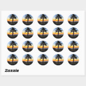 Hollywood, Florida Sunrise Ronde Sticker (Vel)