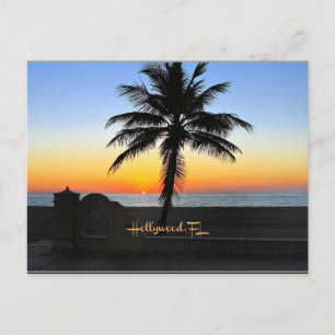 Hollywood, Florida - tropische zonsopgang Briefkaart