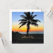 Hollywood, Florida - tropische zonsopgang Kaart (Voorkant / Achterkant in situ)