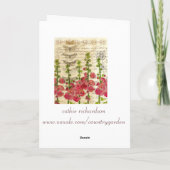 Hollywood Flowers Butterflies  Kunstwerk Collage Kaart (Achterkant)