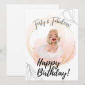 Hollywood glam beroemdheid op zijn verjaardag (Voorkant / Achterkant)