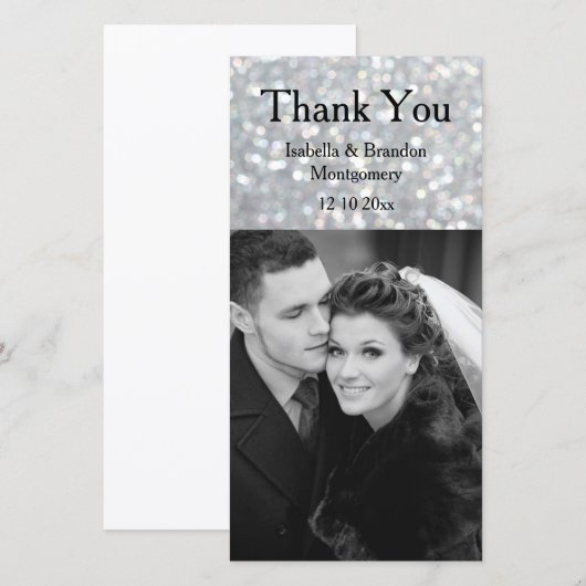 Hollywood Glam - Hartelijk dank! Bedankkaart (Voorkant / Achterkant)