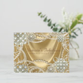 Hollywood Glam Parel Verjaardagsfeestje Kaart (Staand voorkant)