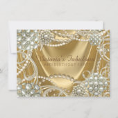 Hollywood Glam Parel Verjaardagsfeestje Kaart (Voorkant)