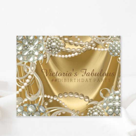 Hollywood Glam Parel Verjaardagsfeestje Kaart