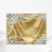 Hollywood Glam Pearl Verjaardagsfeest Kaart