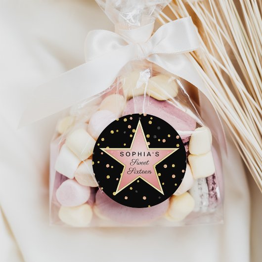 Hollywood Glam Personalized Ronde Sticker