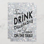 Hollywood Glam Rehearsal Dinner Kaart (Voorkant / Achterkant)