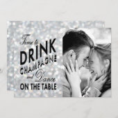 Hollywood Glam Save the Date (Voorkant / Achterkant)