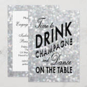 Hollywood Glam Verloving Invitation Kaart (Voorkant / Achterkant)