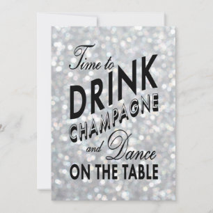 Hollywood Glam Verloving Invitation Kaart