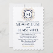 Hollywood Glam Wedding Invitation Kaart (Voorkant)