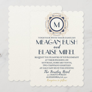 Hollywood Glam Wedding Invitation Kaart