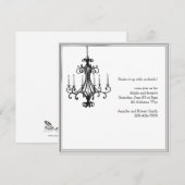 Hollywood Glamor Chandelier Party Invitation Kaart (Voorkant / Achterkant)
