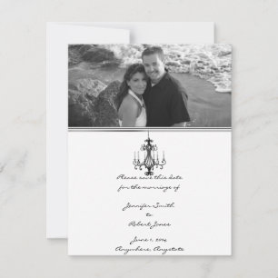 Hollywood Glamor Chandelier Save the Date