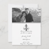 Hollywood Glamor Chandelier Save the Date (Voorkant)