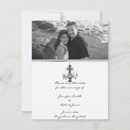 Hollywood Glamor Chandelier Save the Date