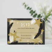 Hollywood Glamor RSVP-kaart RSVP Kaartje (Staand voorkant)