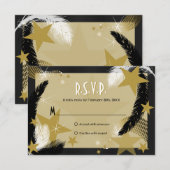 Hollywood Glamor RSVP-kaart RSVP Kaartje (Voorkant / Achterkant)