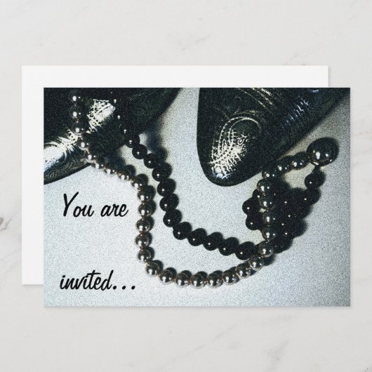 hollywood glamor  uitnodiging (Voorkant / Achterkant)