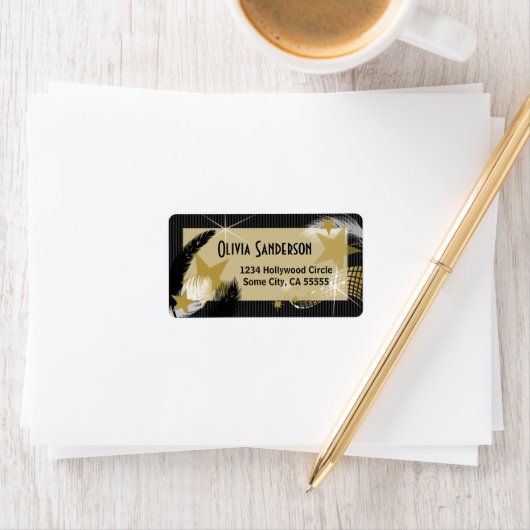 Hollywood Glamour Adreslabel Etiket (Insitu)