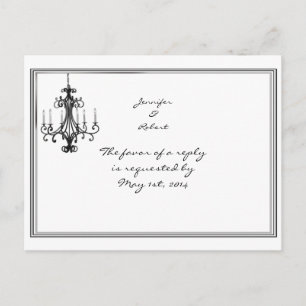 Hollywood Glamour Chandelier RSVP Briefkaart