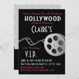 Hollywood Glitter Verjaardag Kaart