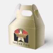 HOLLYWOOD Gouden Retro Verjaardagsfeestje Favoriet Bedankdoosjes (Voorkant Zijde)