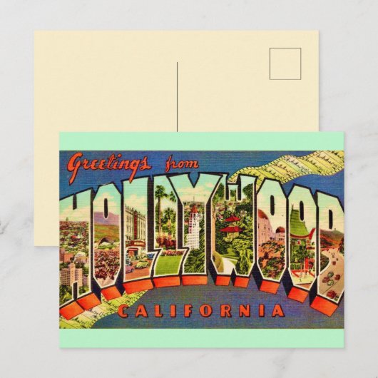 Hollywood Greeting Briefkaart (Voorkant / Achterkant)